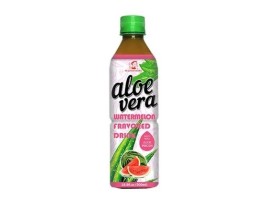 Watermelon Aloe Vera Juice Drink - Refreshing Hydration with Aloe Vera Pulp
