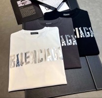 High Quality 100% Cotton Round Neck Short Sleeve T-shirt Stock for Wholesale