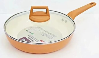 Kiam Ceramic Coating Non-Stick Fry Pan with Lid – 24 CM for Healthy Cooking