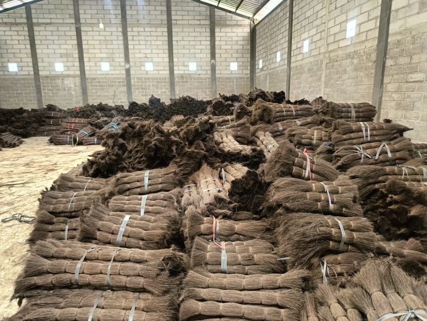 Arenga Fiber (Arenga Pinnata) for Brooms, Brushes & Roofing – Natural Black Fiber