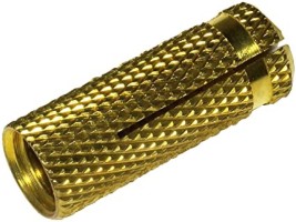 Brass Drop-In Anchor Knurled M4 to M16 – Durable Fastener for False Ceiling & Cable Trays