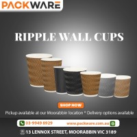 Ripple Wall Coffee Cups with Insulated Grip – Melbourne Wholesale Supply
