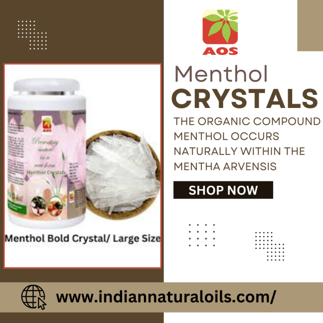 Menthol Crystals for Inhalation Skincare Pain Relief AOS Products