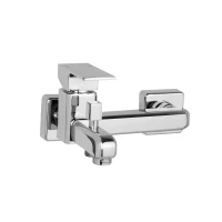 Ceramic Washbasin with Chrome Faucet Set – Scratch Resistant, Water-Saving