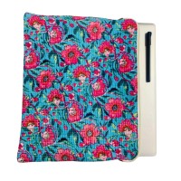 Handmade Quilted Fabric Laptop Sleeve Floral Design for Safe Laptop Storage