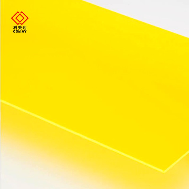 COMAY 8mm Yellow Eco Friendly Acrylic Plastic Sheet for Laser Cutting & Displays