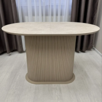 B-WOOD Oval Folding Dining Table HPL Wood Metal for Dining Kitchen Horeca