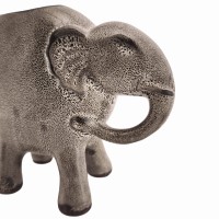 Elephant Stoneware Vase 8 Inch Caramel Finish – Wholesale Cambodia