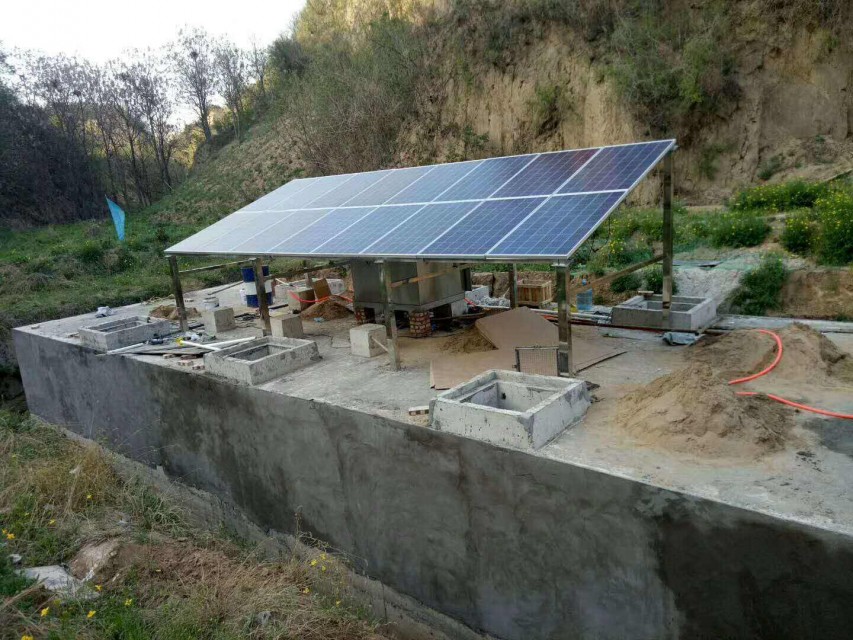 Integrated solar energy rural domestic sewage treatment equipment