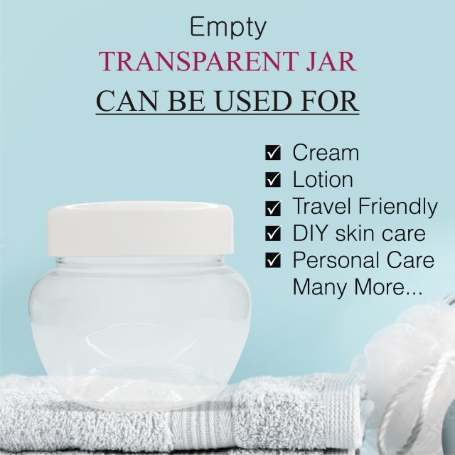 Transparent Cosmetics Jar: Ideal for Cream, Lip Balm, and Scrub