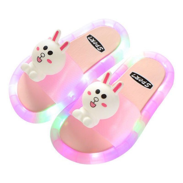 Kids led slides slippers