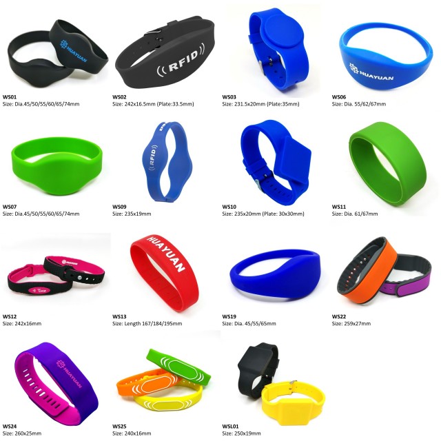 Customized Contactless Passive NFC Bracelet Silicone RFID Wristbands