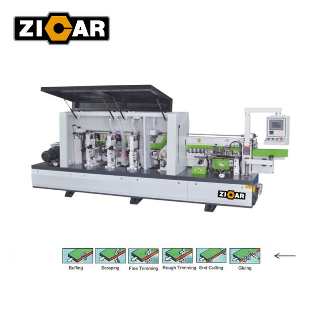 ZICAR 6 Functions Edge Banding Machine For Wood MDF Furniture