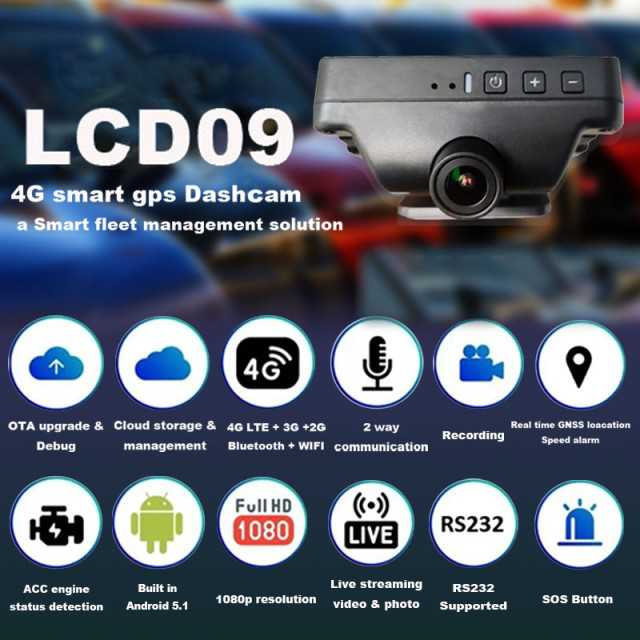 4G SMART GPS Dashcam with Dual Camera and Fleet Management Features