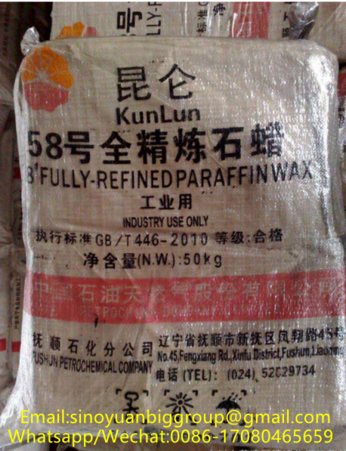 Kunlun Paraffin Wax Fully and Semi Refined 58/60/62 for Candle Making