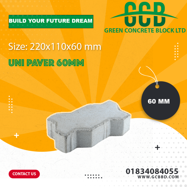 Uni Paver 60mm - Quality Concrete Block for Your Construction Needs