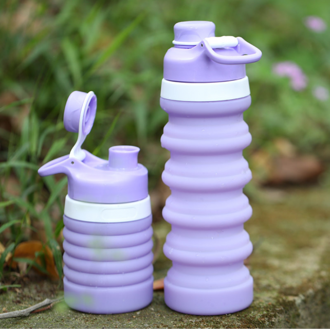 BPA Free Folding Silicone Filter Water Bottle - Premium Hydration for Outdoor Adventures
