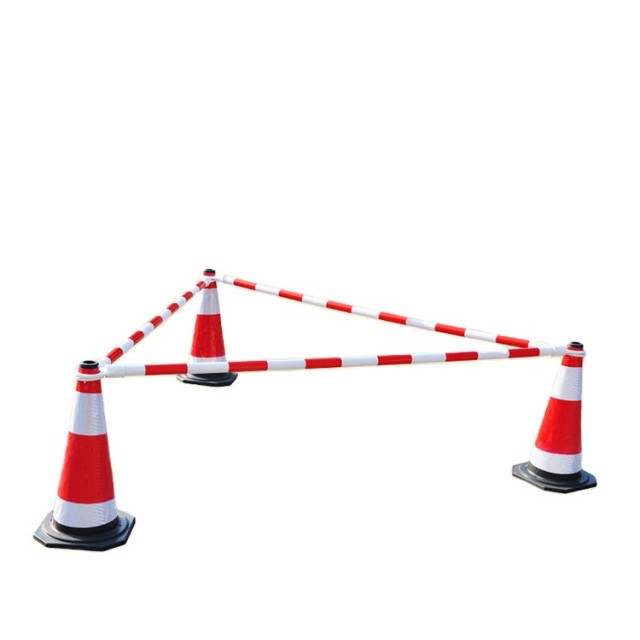 High quality Roadway Safety Reflective Film Retractable cone bar