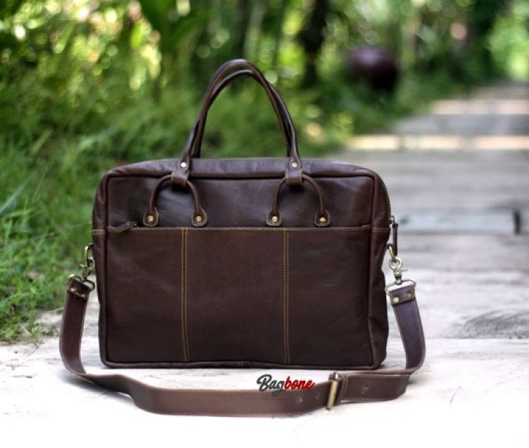 Kompany Leather Briefcase Laptop Bag Handbag - Premium Functionality and Style