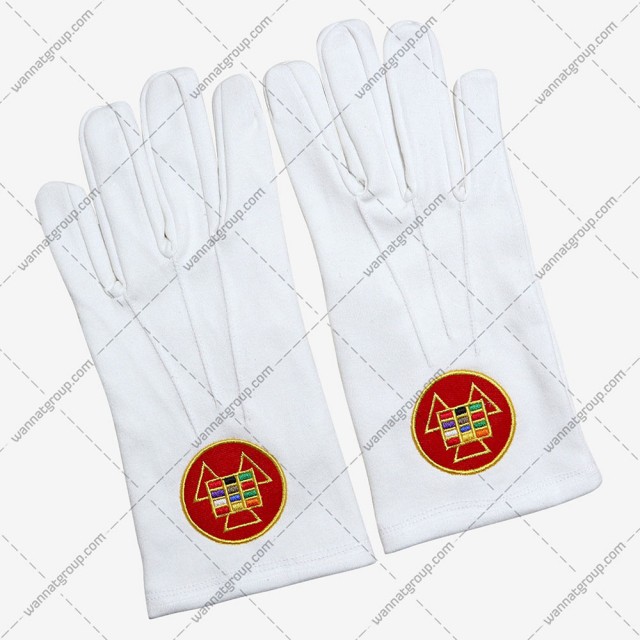 Masonic Royal Arch Past High Priest White Cotton Gloves - Premium Quality