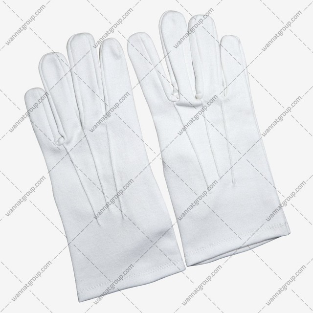 Masonic White Cotton Gloves Plain | Freemason Regalia Glove