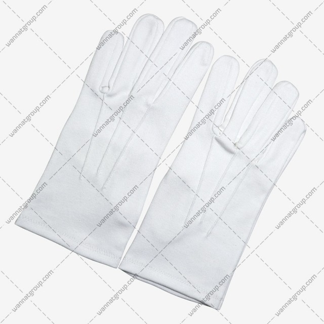 Masonic White Cotton Gloves Plain | Freemason Regalia Glove