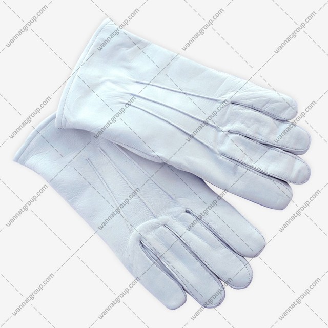 Masonic White Soft Leather Gloves: Premium Quality Regalia Accessories