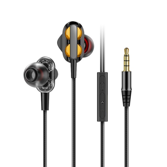 Quad-core wired  isolasion high bass earphones