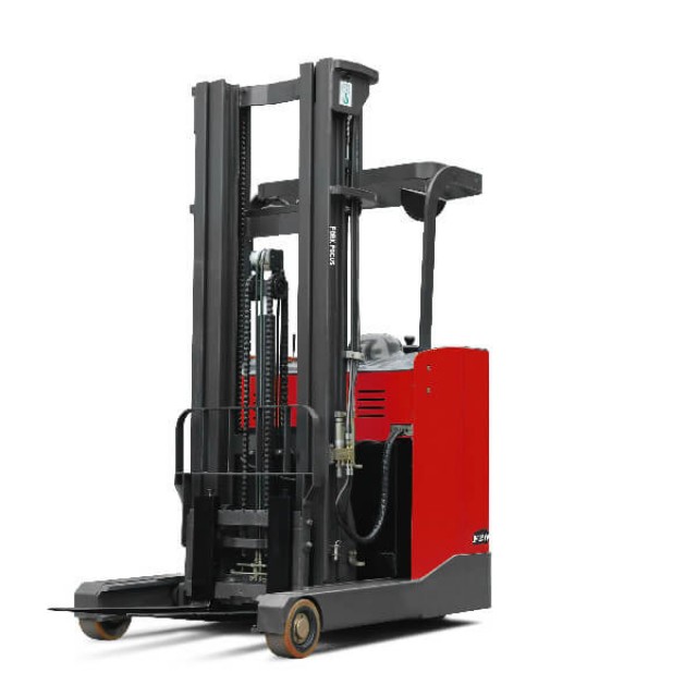 FORK FOCUS Stand-on Reach Truck - High-Quality Material Handling Equipment