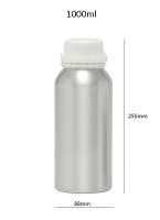 1000ml aluminium bottle with plastic cap and insert