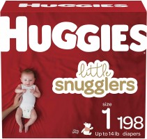 Baby Diapers Size 1, 198 Ct, Huggies Little Snugglers