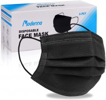 Modenna Disposable Face Mask Black 50Pcs - Wholesale Supply