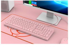 Mechanical Keyboard Pink Office Keyboard