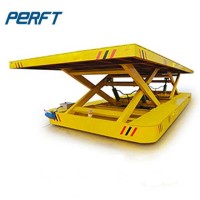 Hydraulic lifting coil rail transfer car for factory steel coils transportation