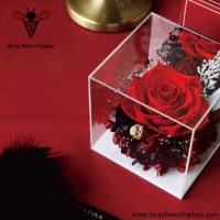 Acrylic Rose Flower Packaging Holder Wholesale Supplier, Custom Designs Available