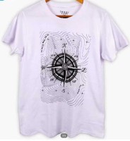 Fashionable Printed white fresh intact tee shirts