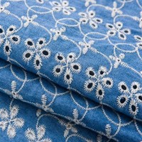 Fabrics Embroidery 100 Cotton Nylon Lace White Embroidered Fabric