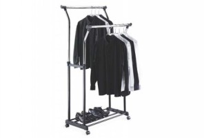 Double Adjustable Garment Rack