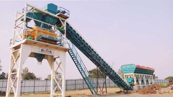 Stationary Concrete Batching Plant – Twin Shaft Mixer