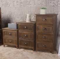 Brown Bedside Table With Drawers