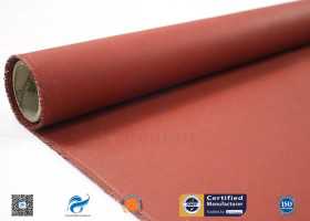 590g Red Silicone Coated Fiberglass Fabric High Temperature Resistance
