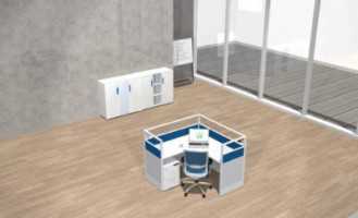 Modern cubicle curved office furniture