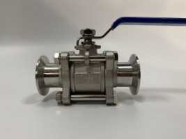 Stainless Steel 3pcs Ball Valve with Clamp End - DN6-DN100