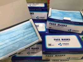 Top Quality Non Woven 3-Ply Disposable Surgical Face Masks For Sale