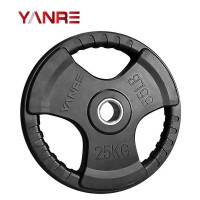 Gym Fitness Equipment Crossfit Rubber Coated Weight Lifting Bumper Pla