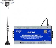 S274 Cellular IoT Modbus RTU (8DIN,6AIN/PT100,4Relay,1TH,USB,RS485,224