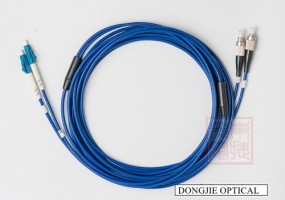 2F armored patch cord, FTTH, blue LSZH, 2m, rodent-resistant, FTTX.