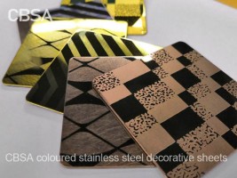 Space decoration PVD coated 304 rose gold stainless steel sheet