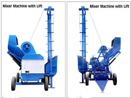 CONCRETE MIXER WITH MATERIAL LIFT
