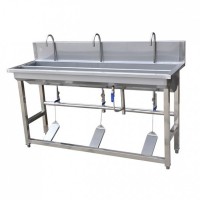 Foot Pedal Operated Stainless Steel Hand Wash Sink